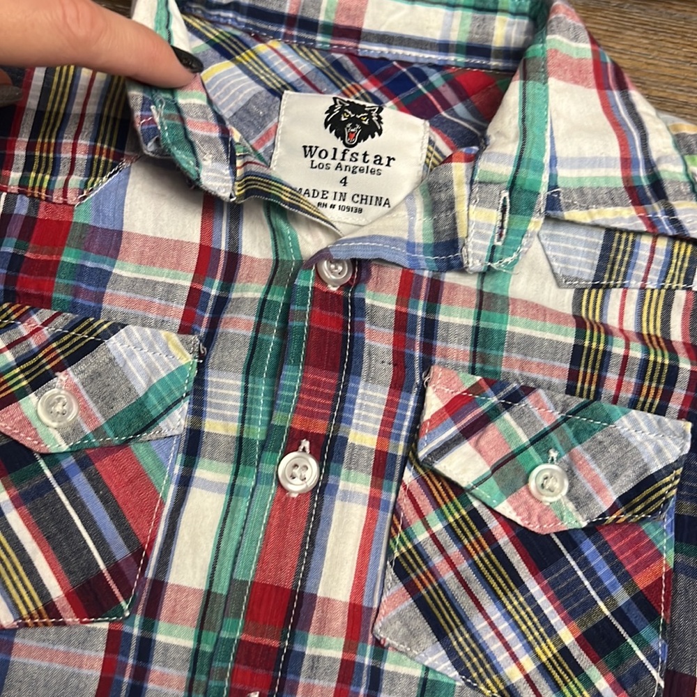 Boys fall button up - Picture 2 of 4